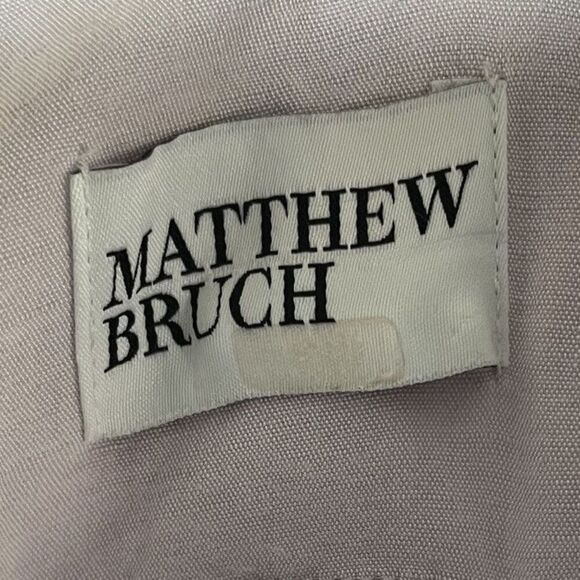 MATTHEW BRUCH Midi Dress Women 3 US 6 Colorblock Linen Blend Sleeveless USA - Picture 11 of 12